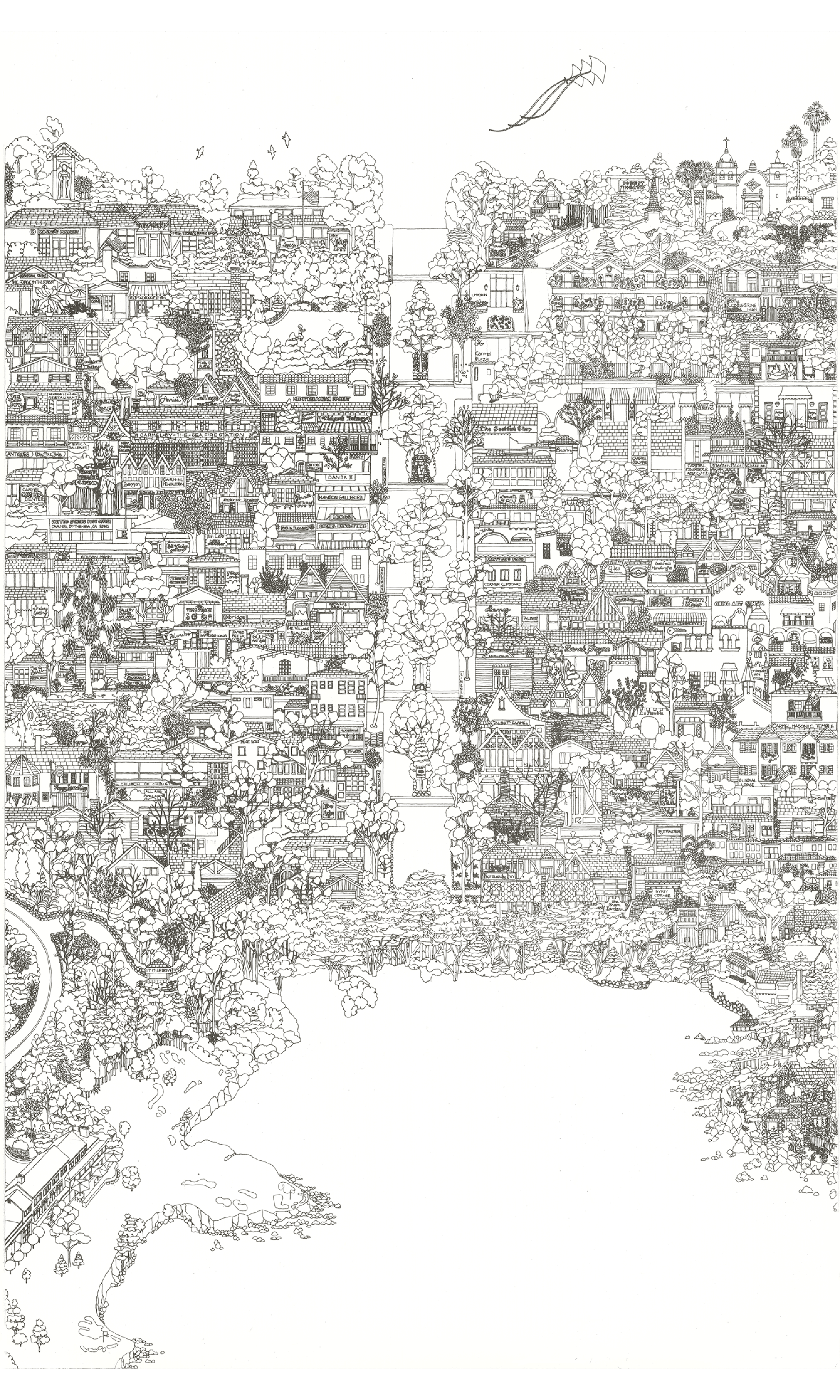 Carmel-by-the-Sea • Serigraph - Jan Davidson Collection