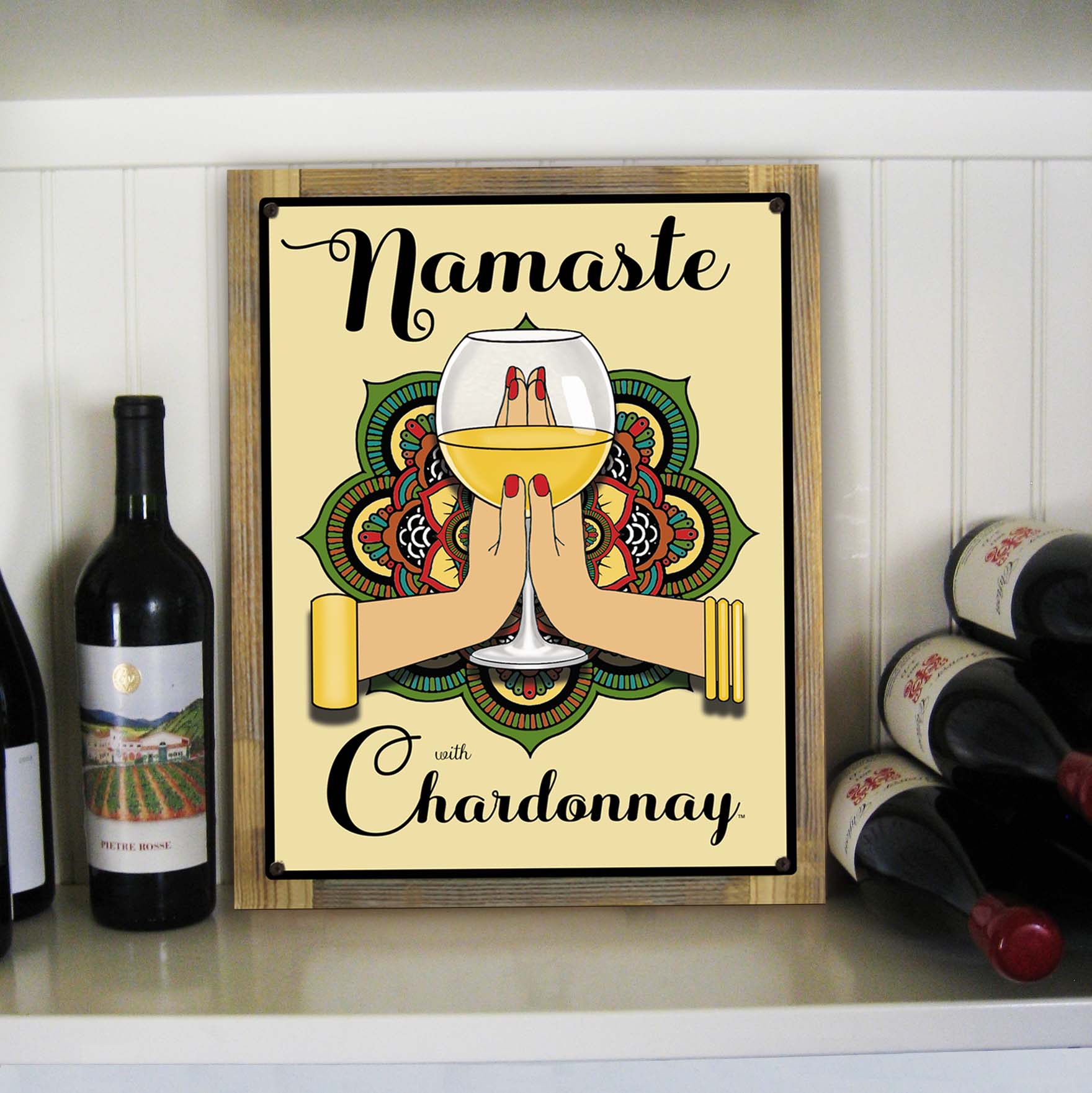 Namaste Chardonnay Sign - Jan Davidson Collection