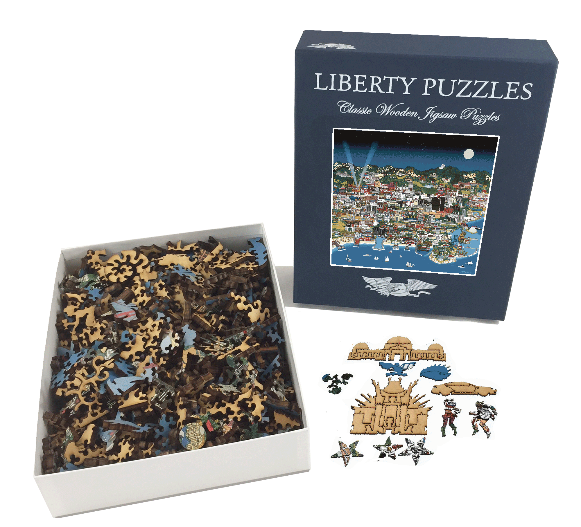 Los Angeles by Night • Wooden Puzzle