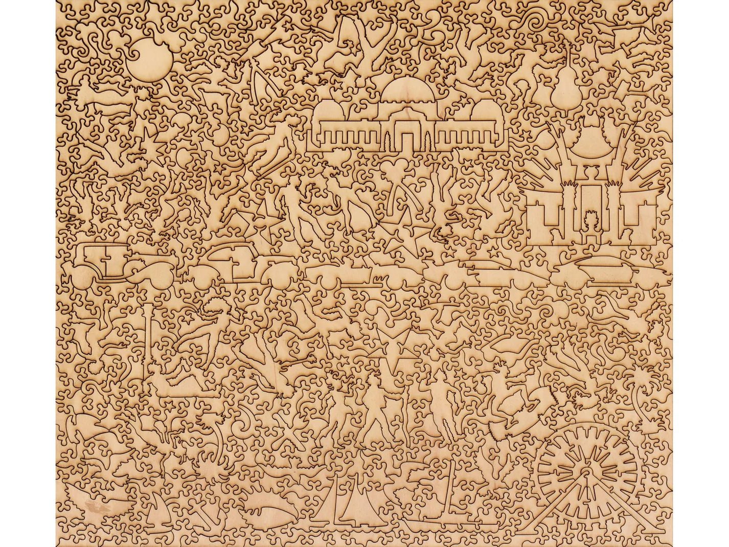 Los Angeles by Night • Wooden Puzzle - Jan Davidson Collection