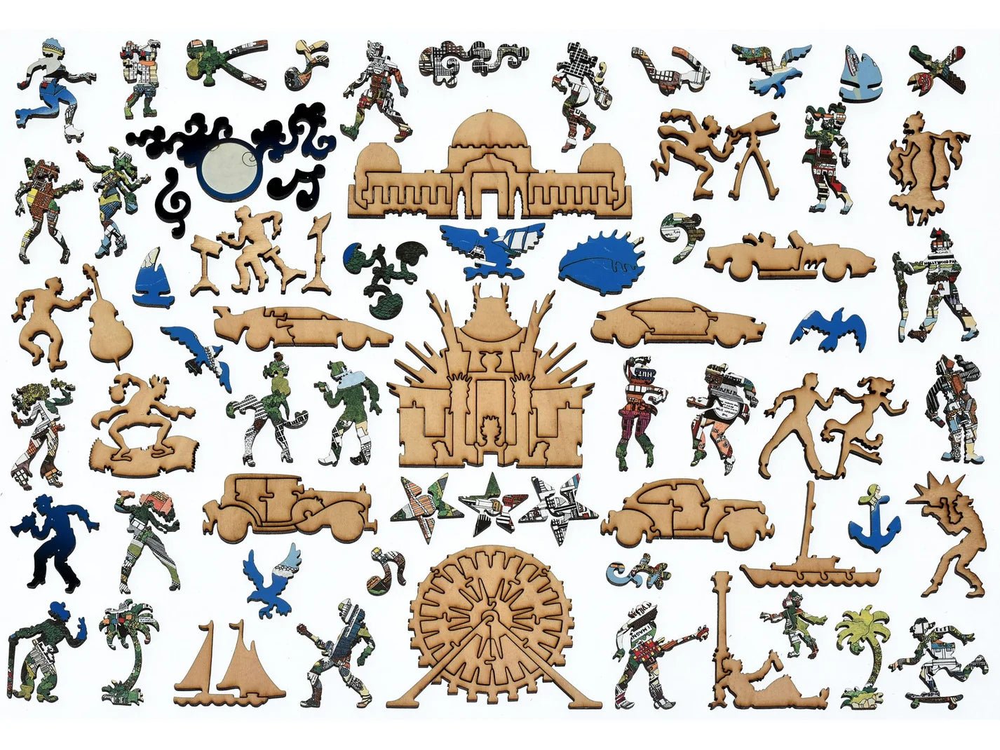 Los Angeles by Night • Wooden Puzzle - Jan Davidson Collection