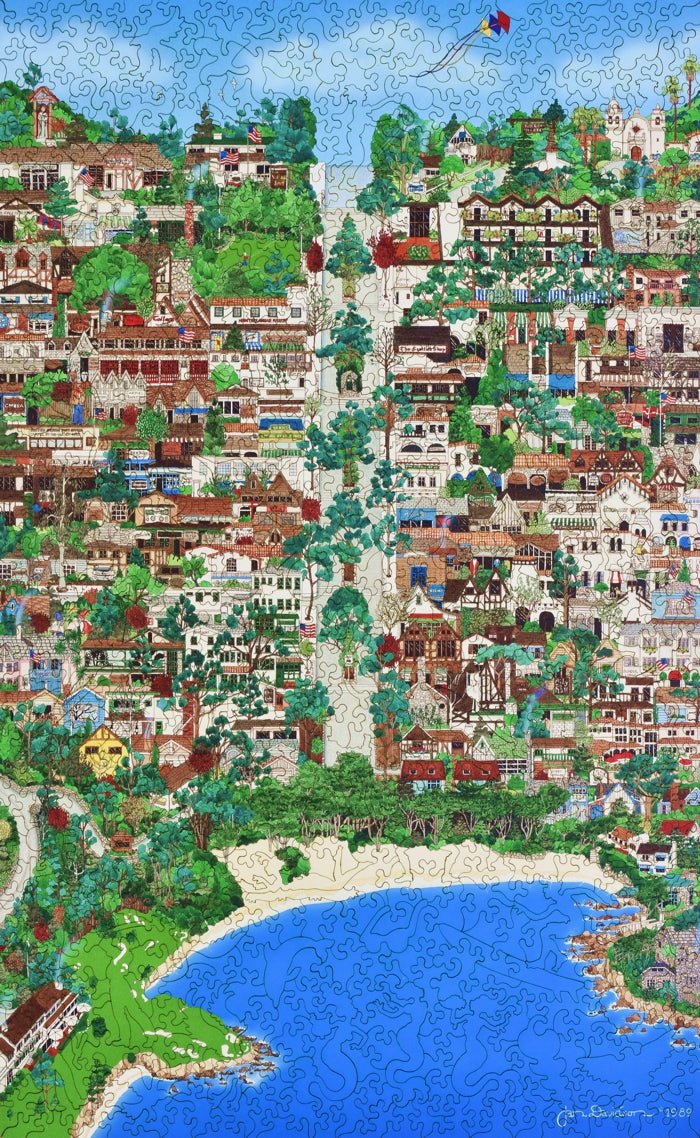 Carmel by-the-Sea Puzzle • Wooden Puzzle - Jan Davidson Collection
