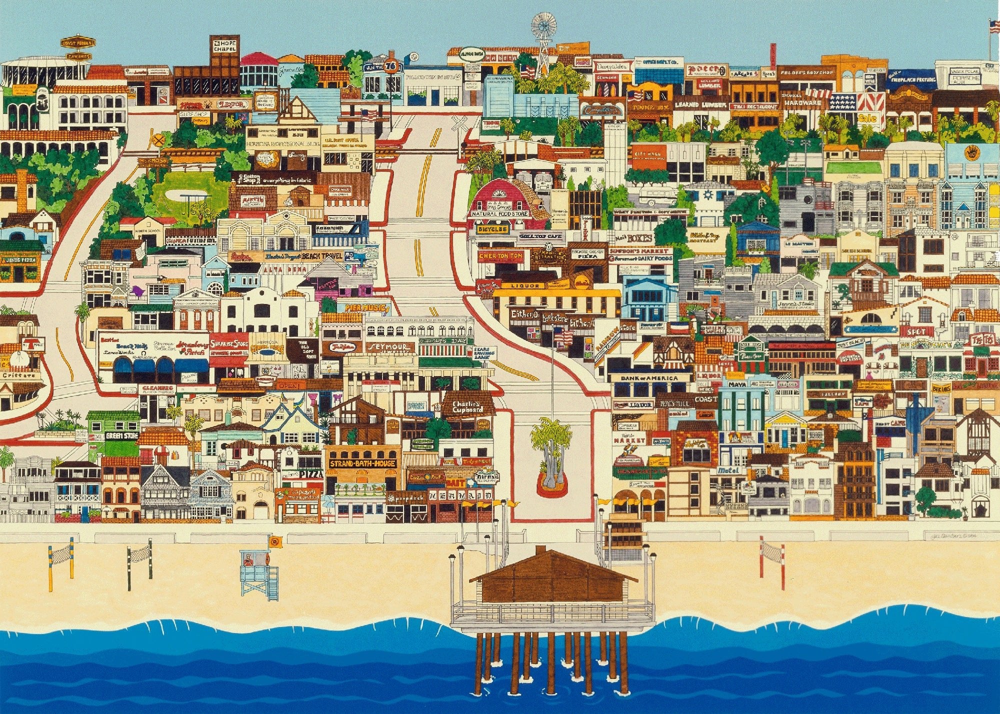Hermosa Beach • Lithograph - Jan Davidson Collection