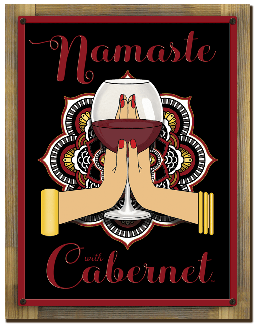 Namaste Cabernet Sign - Jan Davidson Collection
