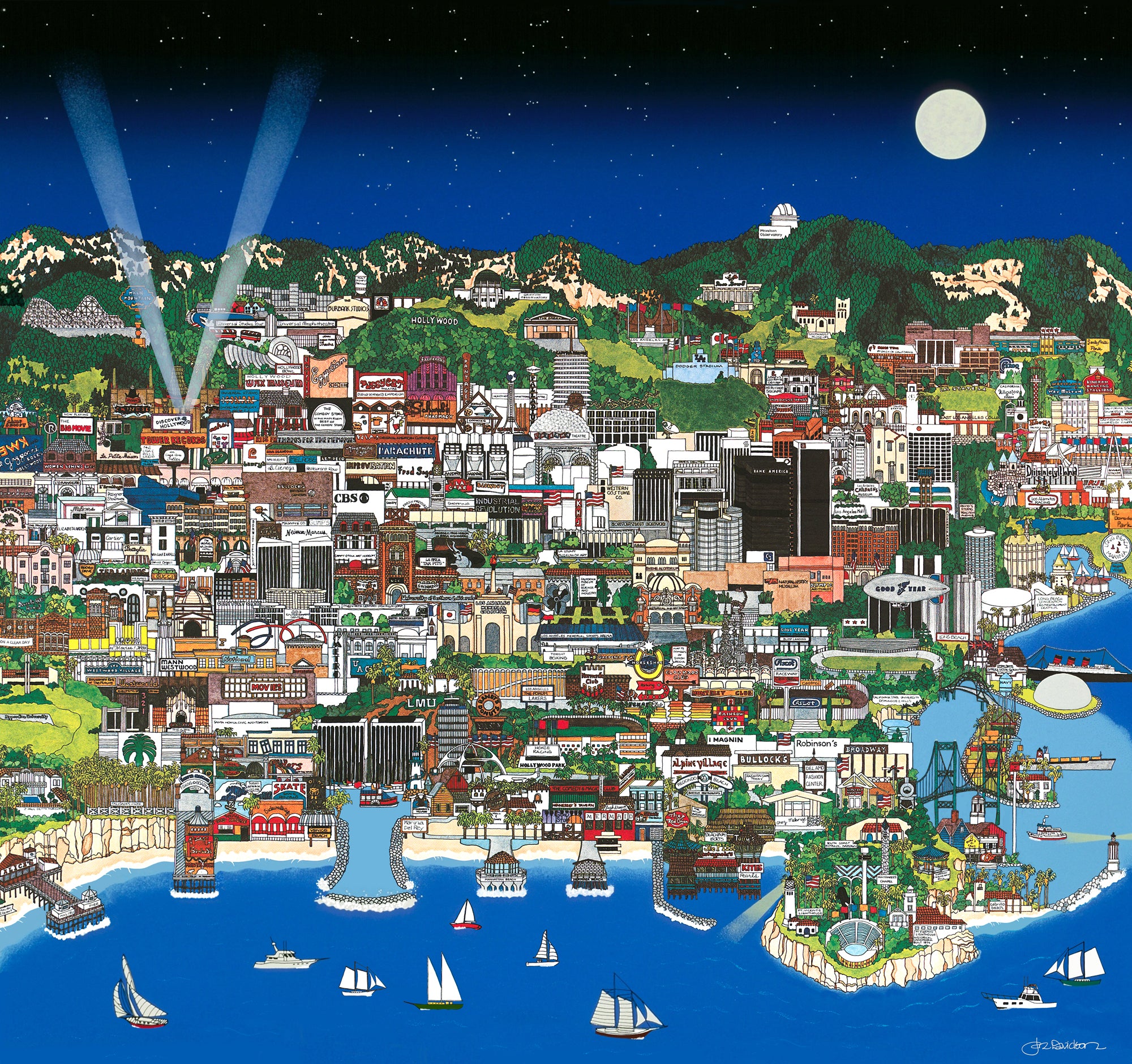 Los Angeles by Night • Serigraph